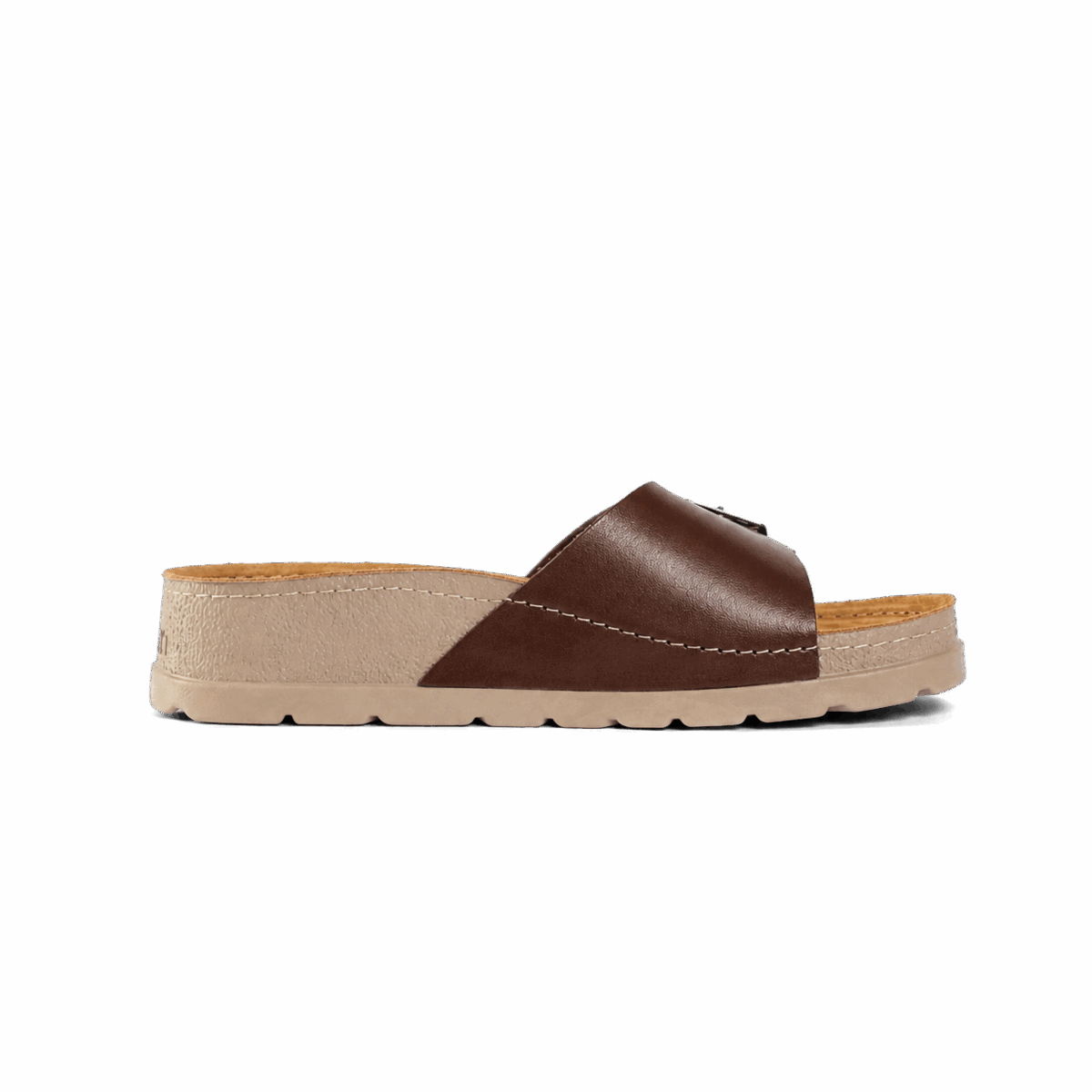 NALLAN Lura Brown women's buckle slides – view 7