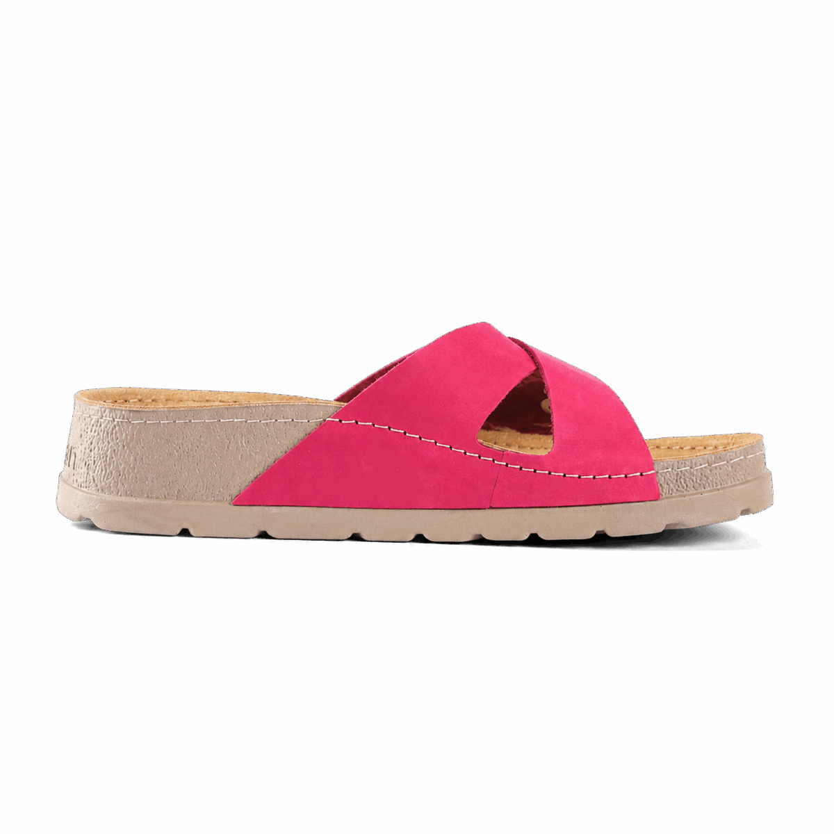 NALLAN Serena Dark Pink women's leather slides – view 7