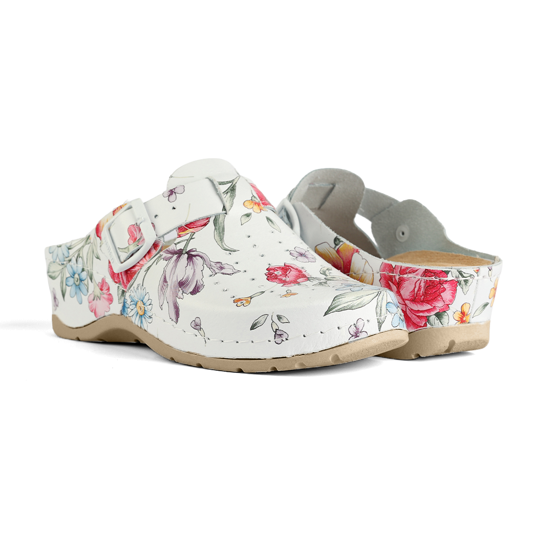 NALLAN Alba BloomMuse beige sole women's clogs – view 4