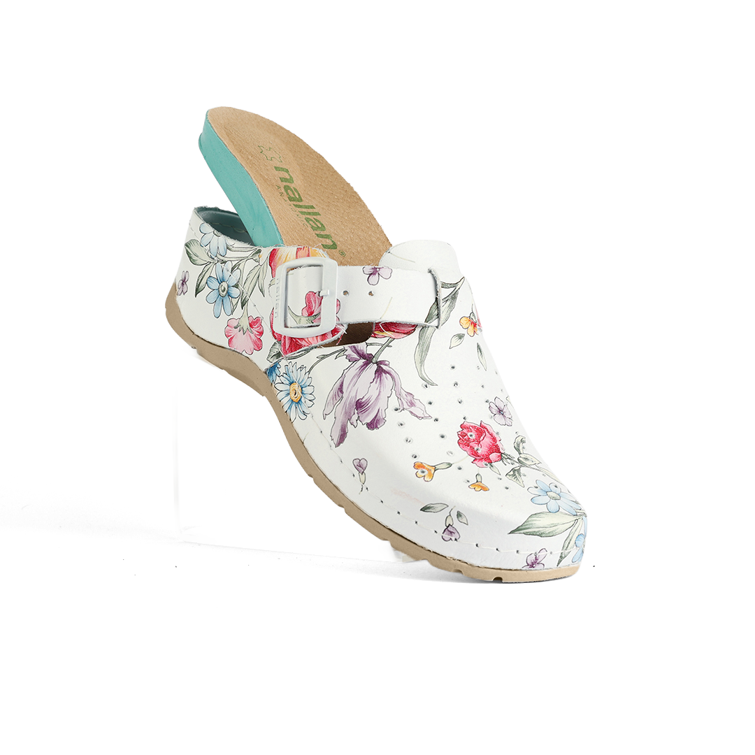 NALLAN Alba BloomMuse beige sole women's clogs – view 7