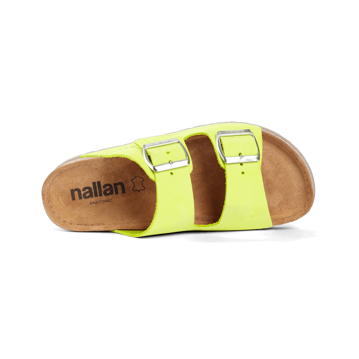 NALLAN Rubik Lime women's two-strap slides – view 4