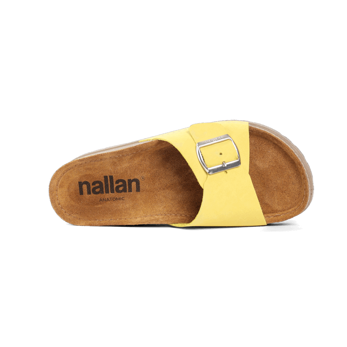 NALLAN Lura Yellow women's buckle slides – view 4