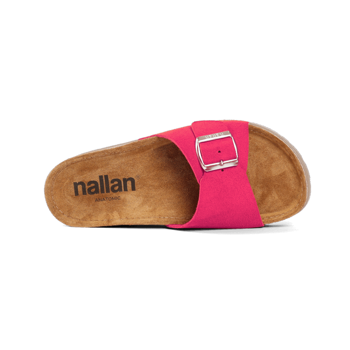 NALLAN Lura Dark Pink women's buckle slides – view 4