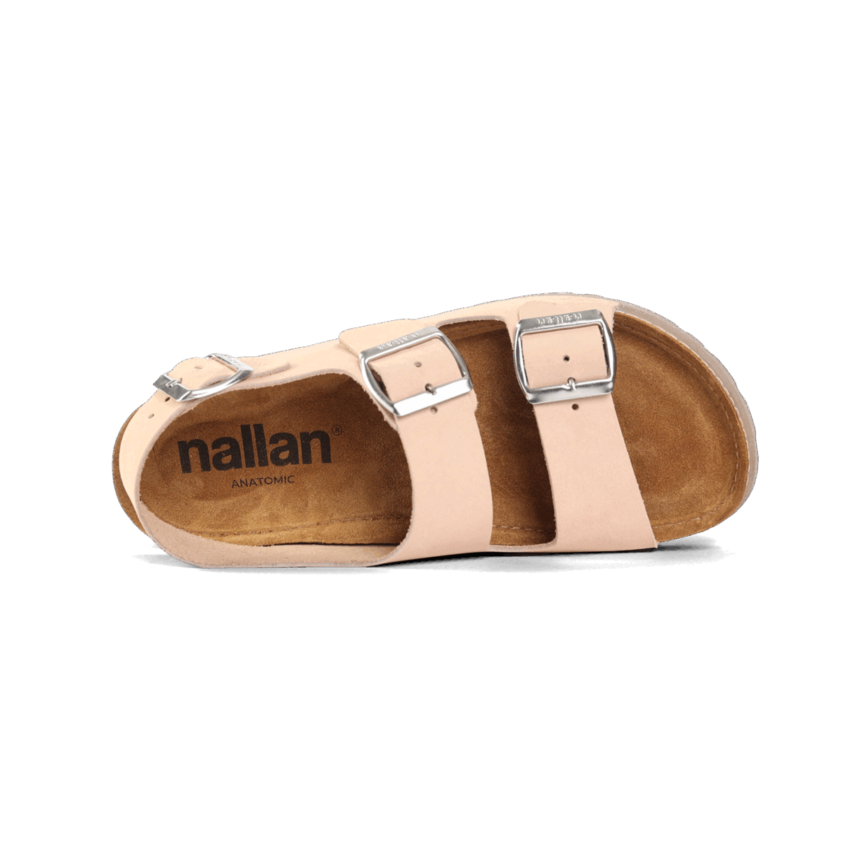 NALLAN Gaia Beige women's leather sandals – view 4