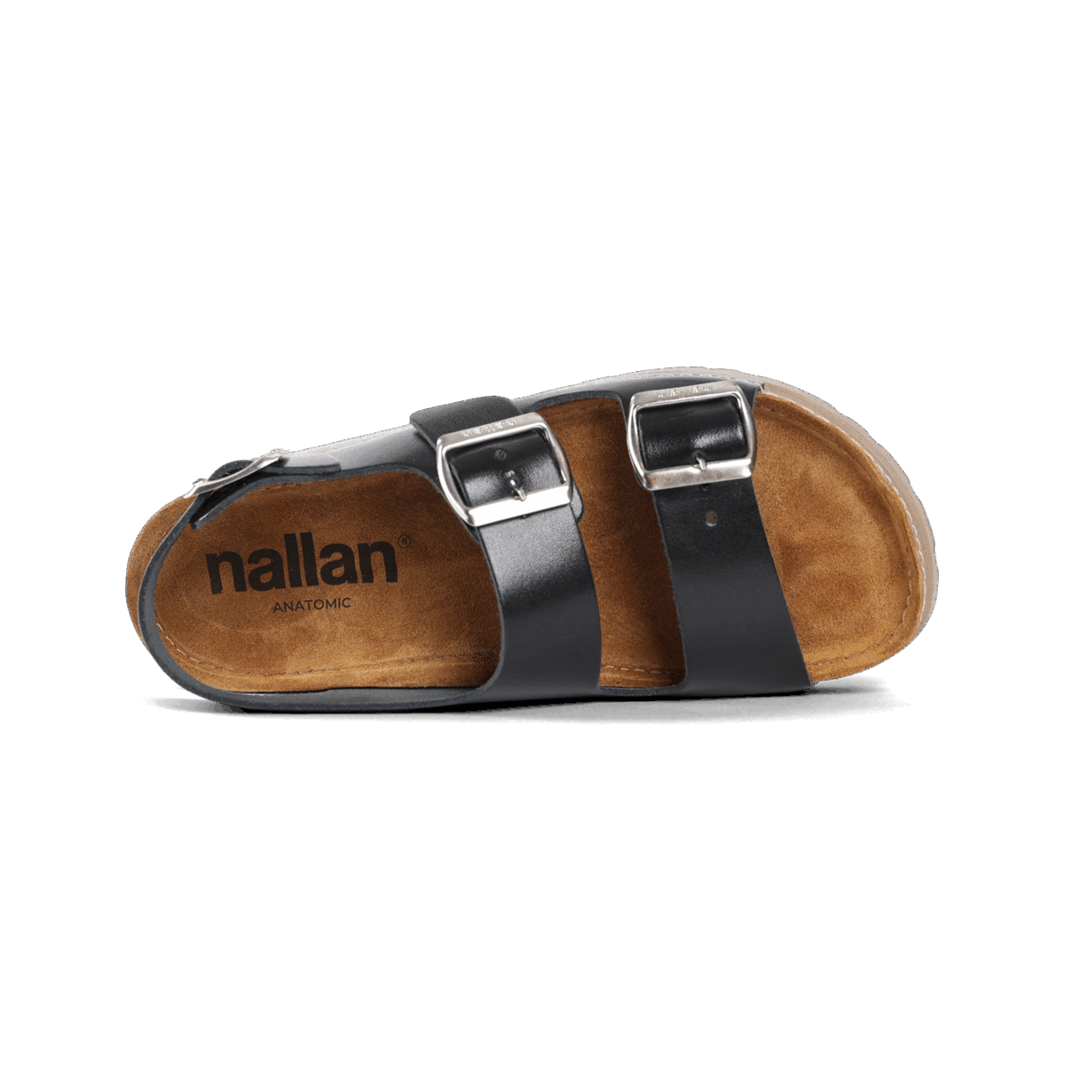 NALLAN Gaia Black women's leather sandals – view 4