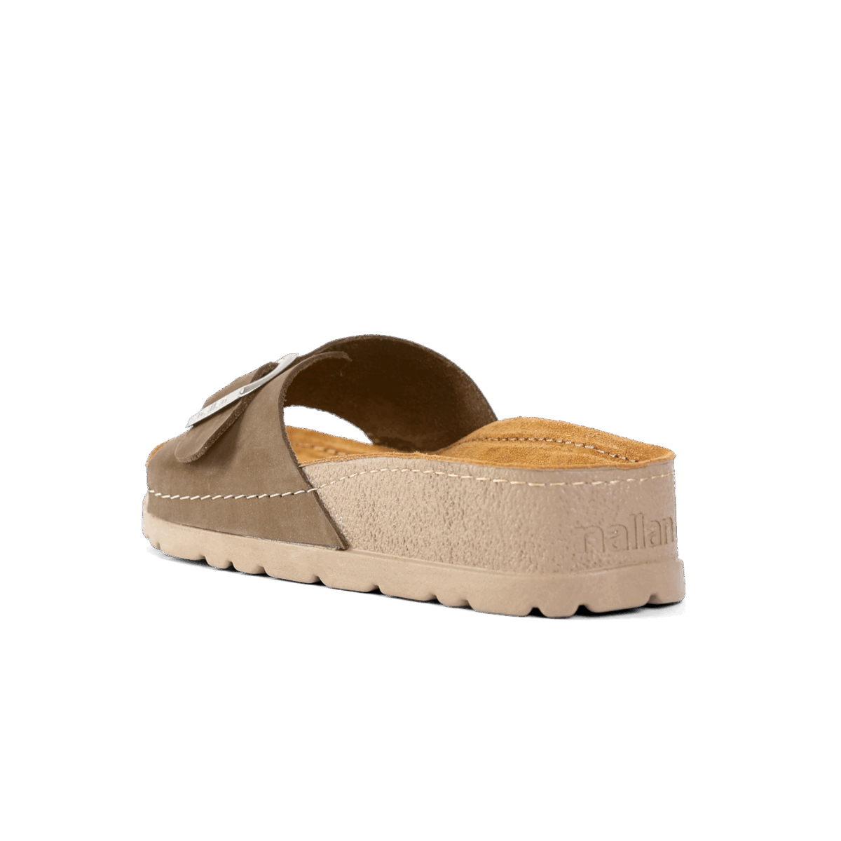 NALLAN Lura Olive women's buckle slides – view 5
