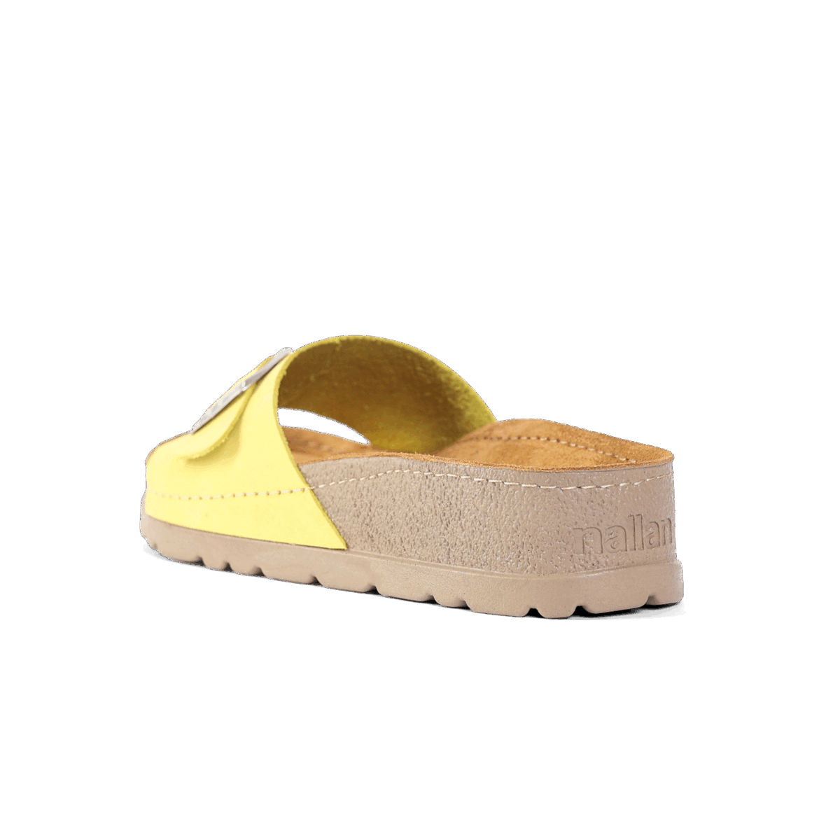 NALLAN Lura Yellow women's buckle slides – view 5