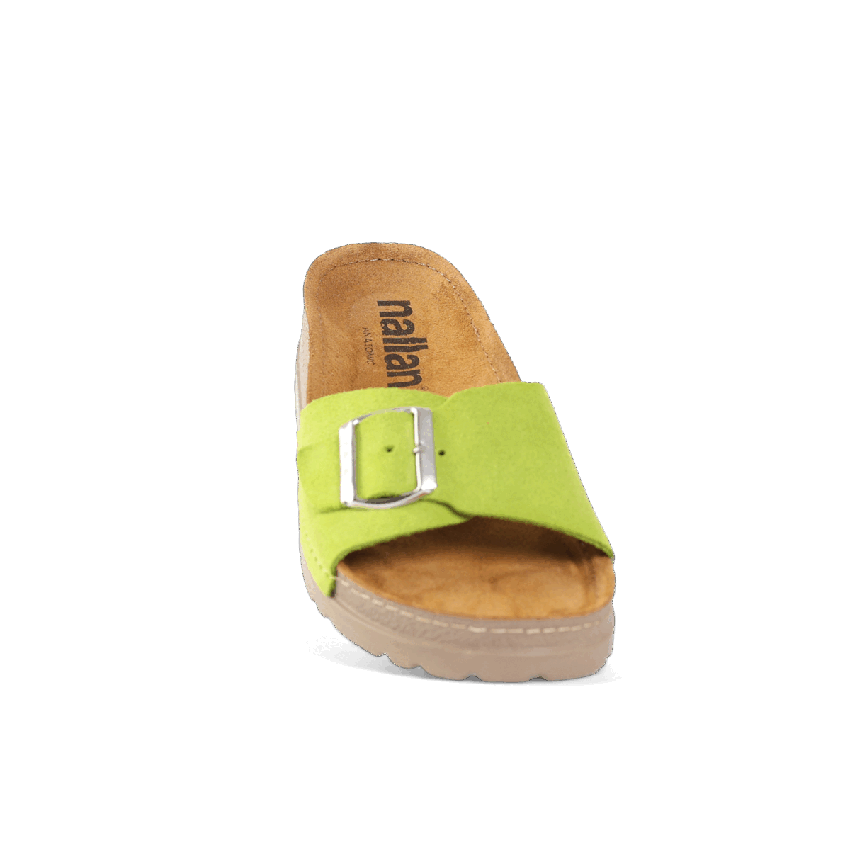 NALLAN Lura Lime women's buckle slides – view 8