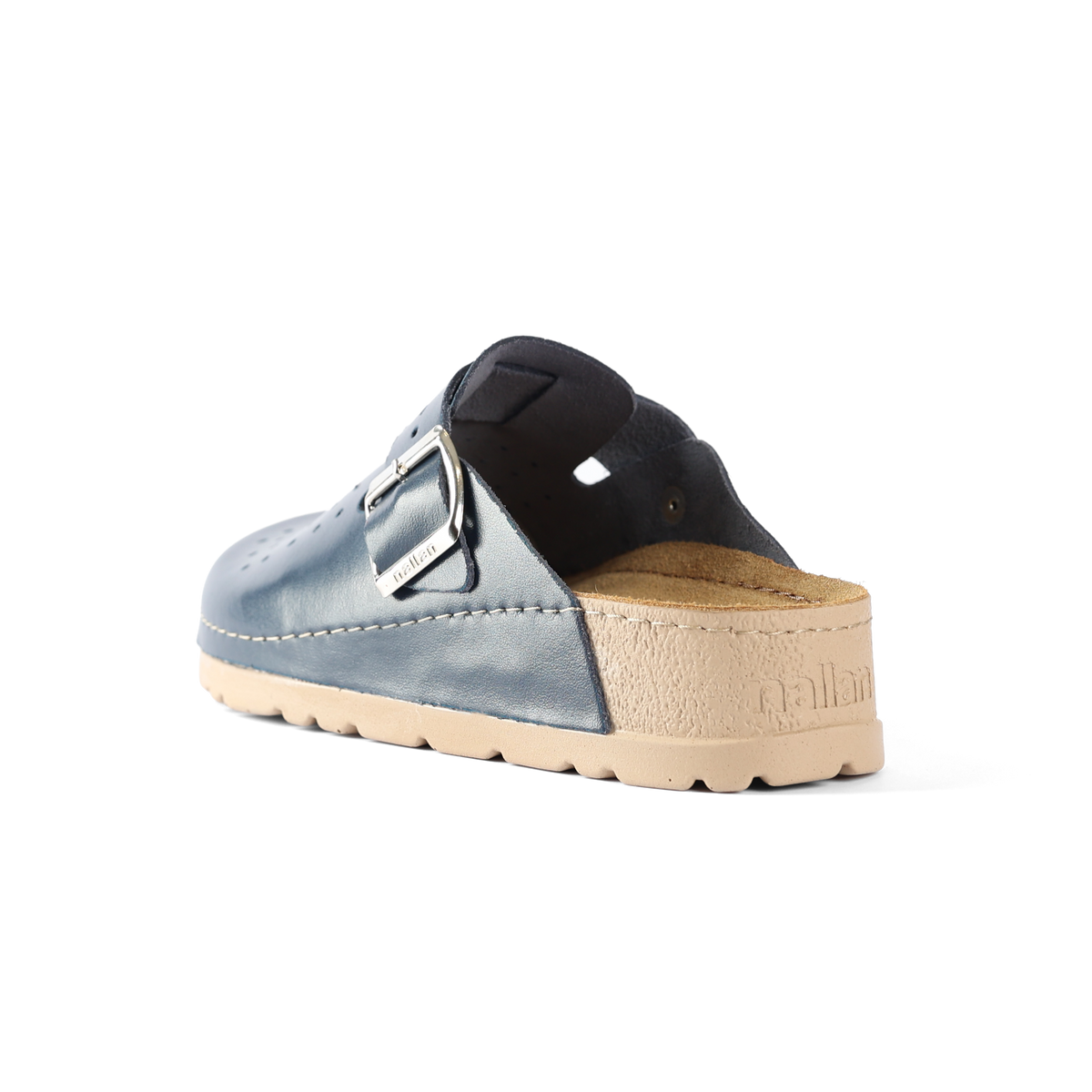 NALLAN Priam Dark Blue N355 leather work clogs – view 4