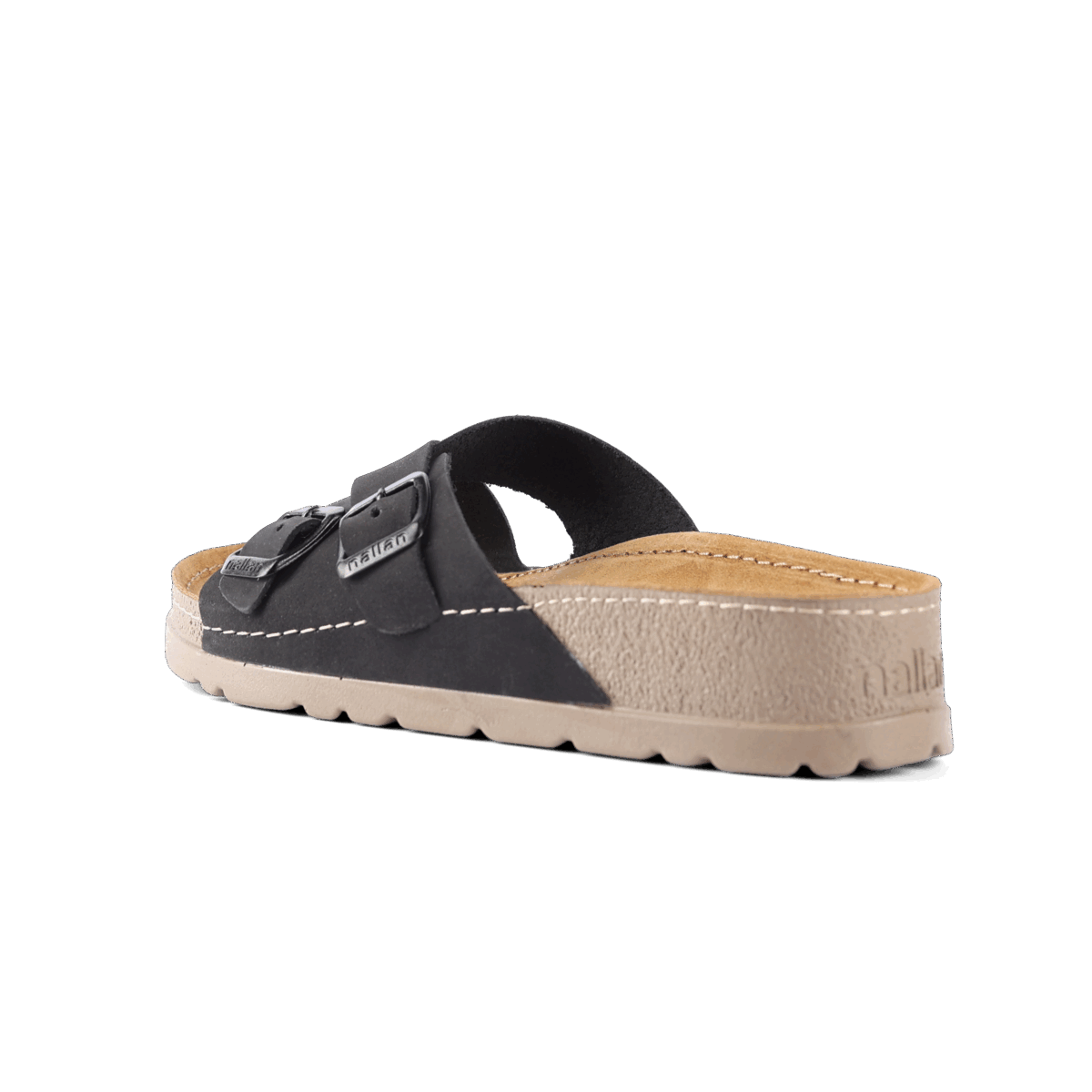 NALLAN Serena Black women's leather slides – view 5