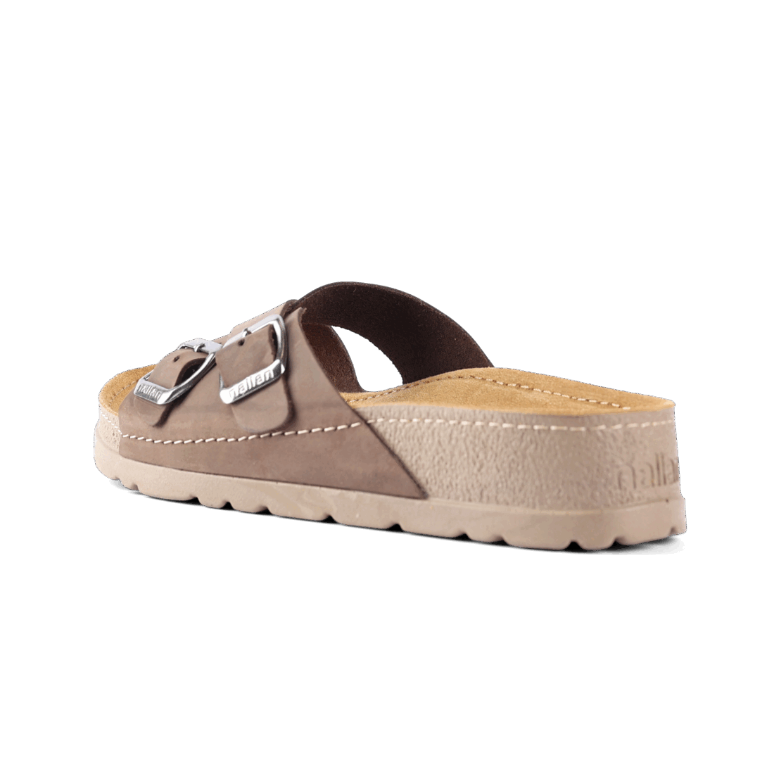 NALLAN Serena Brown women's leather slides – view 5