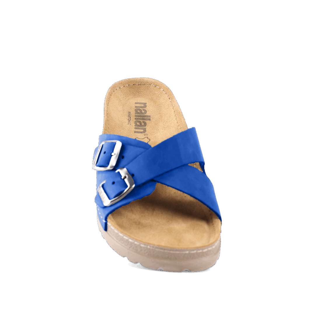 NALLAN Serena Blue women's leather slides – view 8