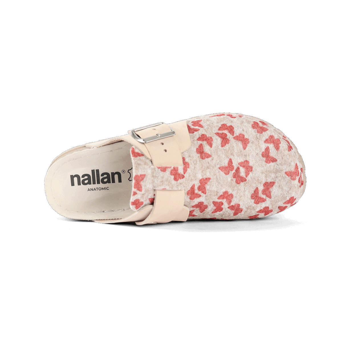 NALLAN Lana Beige butterfly felted wool slippers – view 3