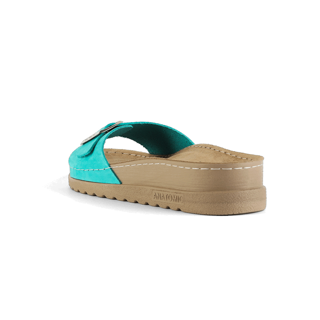 NALLAN Lura Sky Blue women's buckle slides – view 5