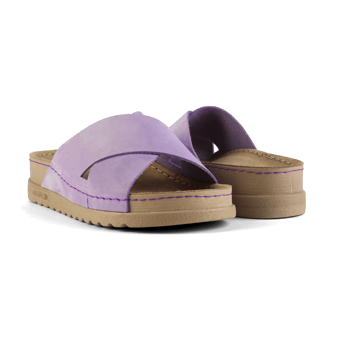 NALLAN Zoe Lila women's leather slides – view 3