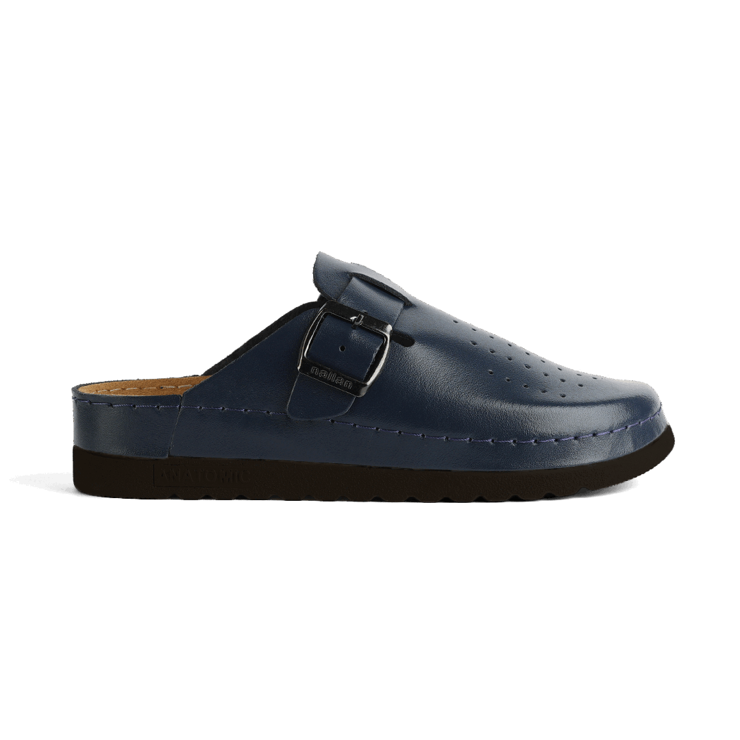 NALLAN Priam Dark Blue N352 leather work clogs – view 6