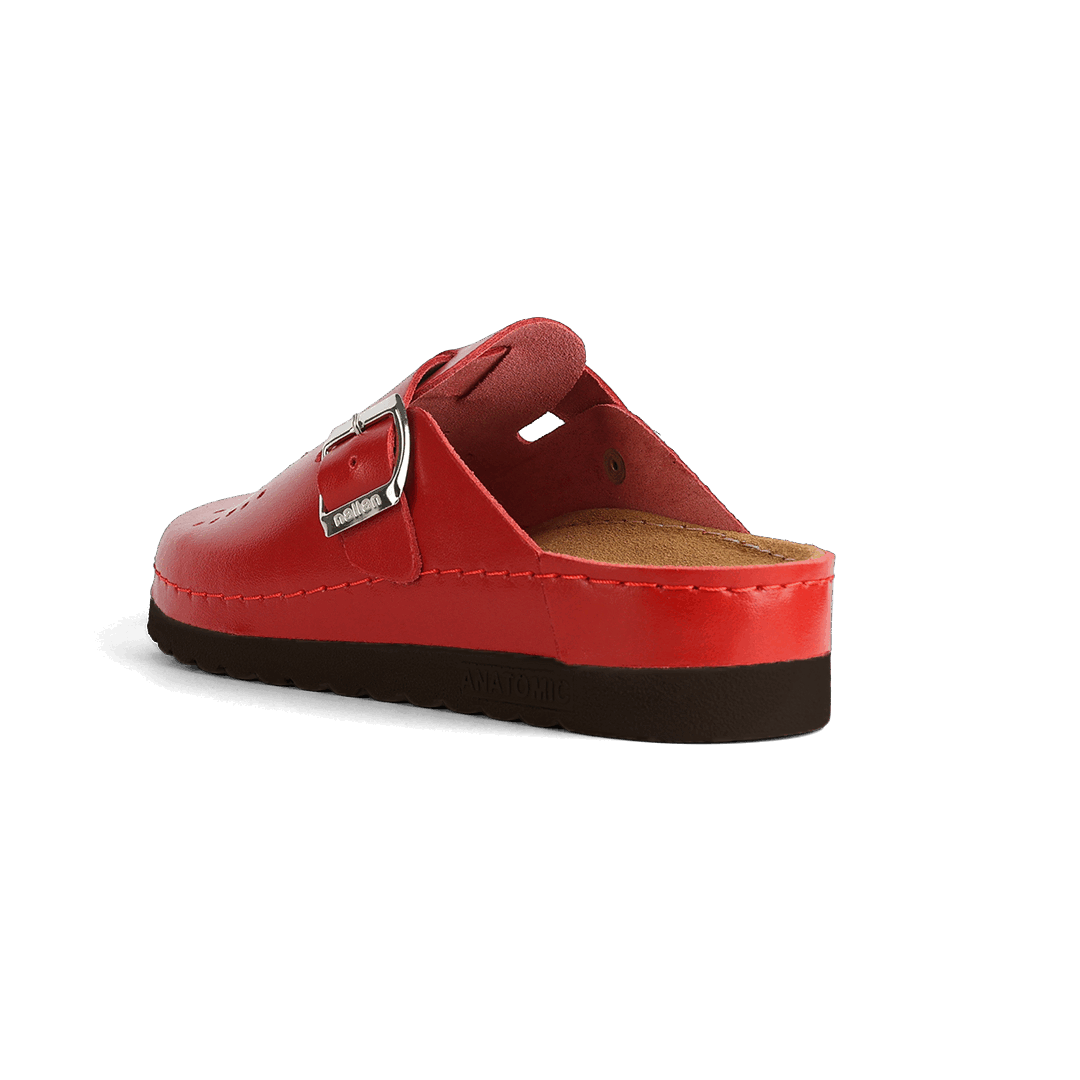 NALLAN Priam Red N352 leather work clogs – view 5