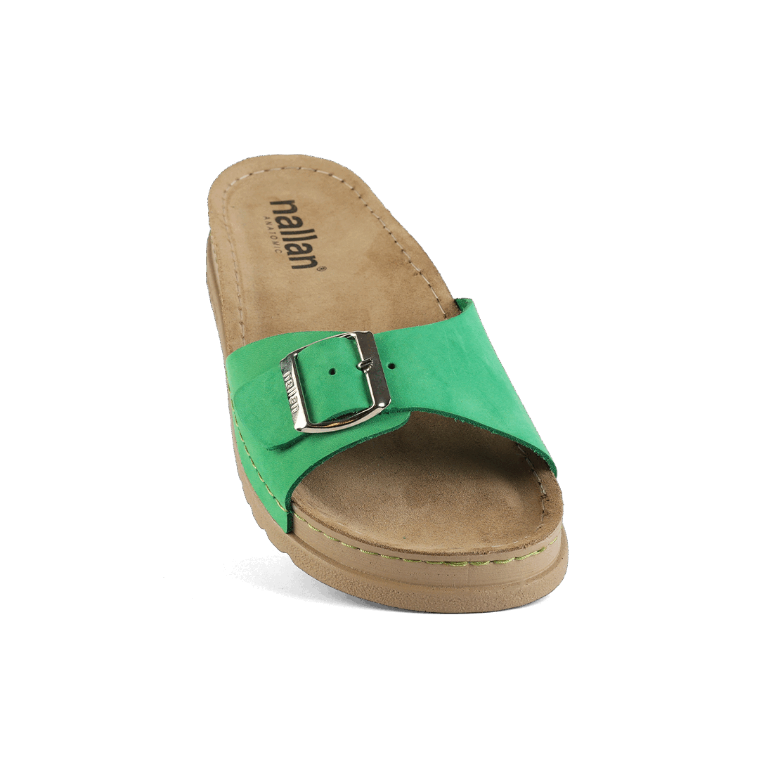 NALLAN Lura Green women's buckle slides – view 8