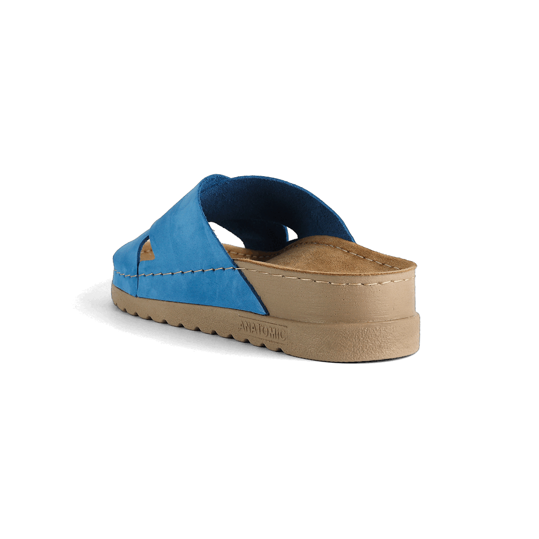 NALLAN Zoe Blue women's leather slides – view 5