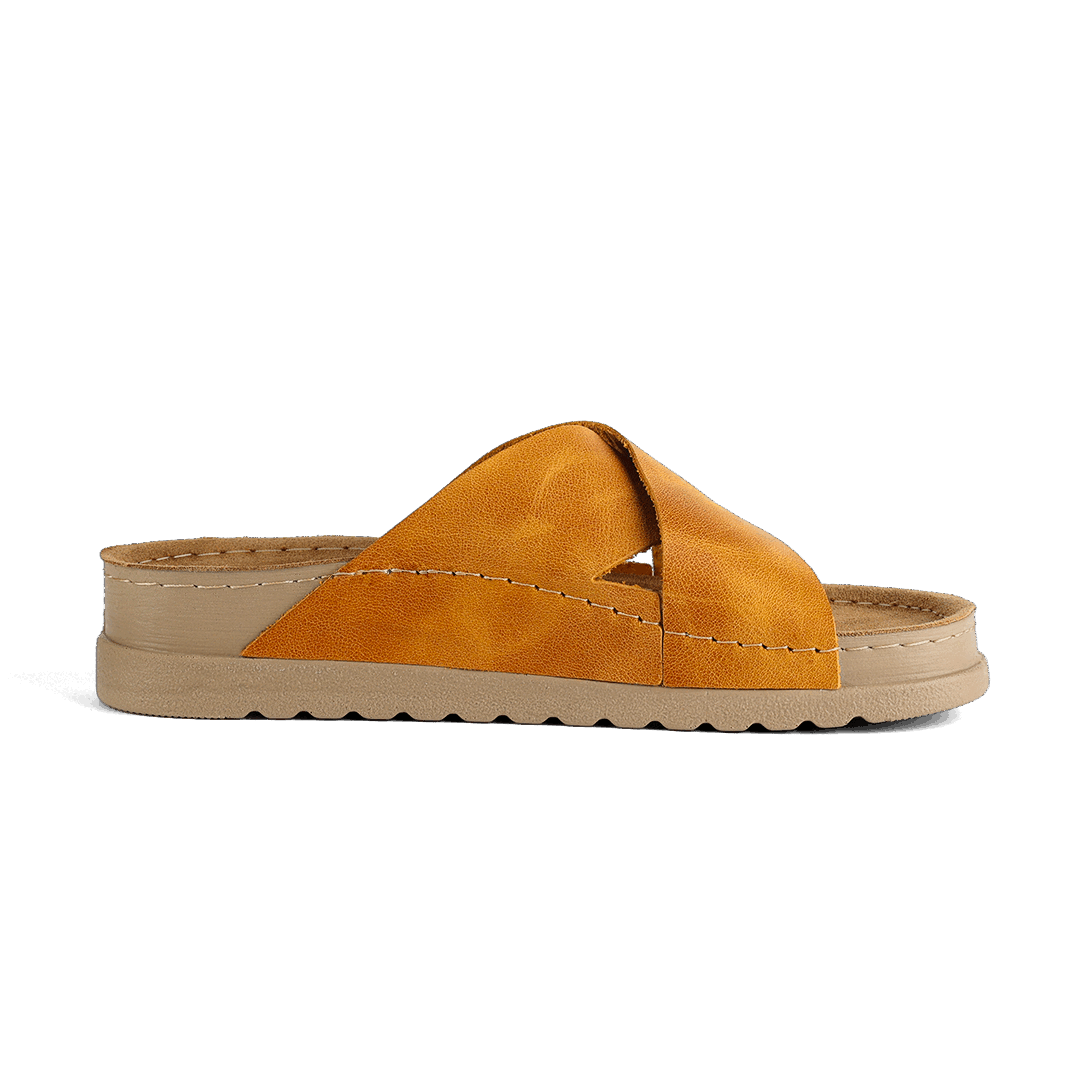 NALLAN Zoe Gold women's leather slides – view 7