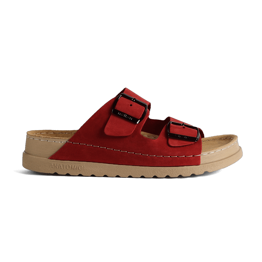 NALLAN Rubik Maroon women's two-strap slides – view 6
