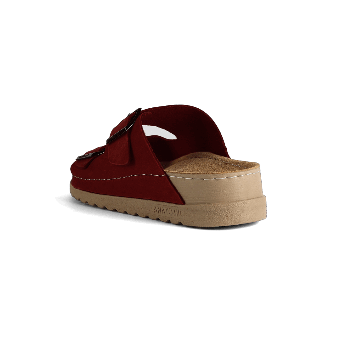 NALLAN Rubik Maroon women's two-strap slides – view 5