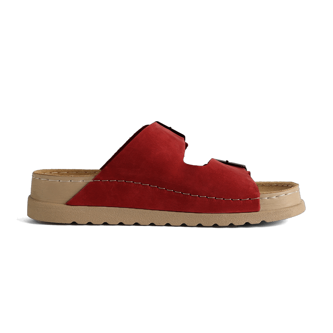 NALLAN Rubik Maroon women's two-strap slides – view 7