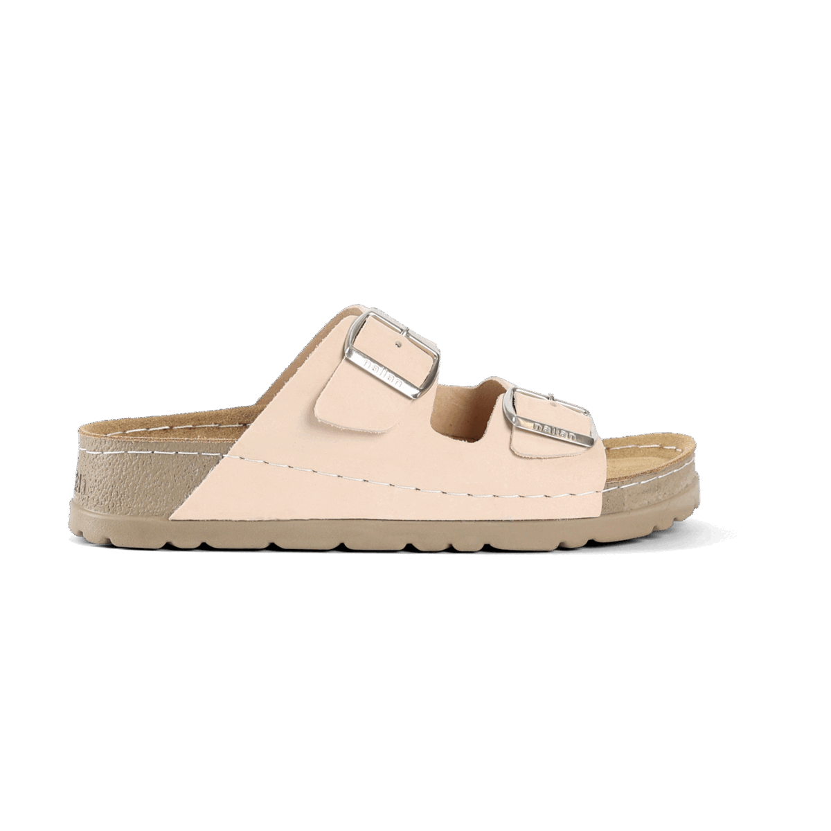 NALLAN Rubik Beige women's two-strap slides – view 6