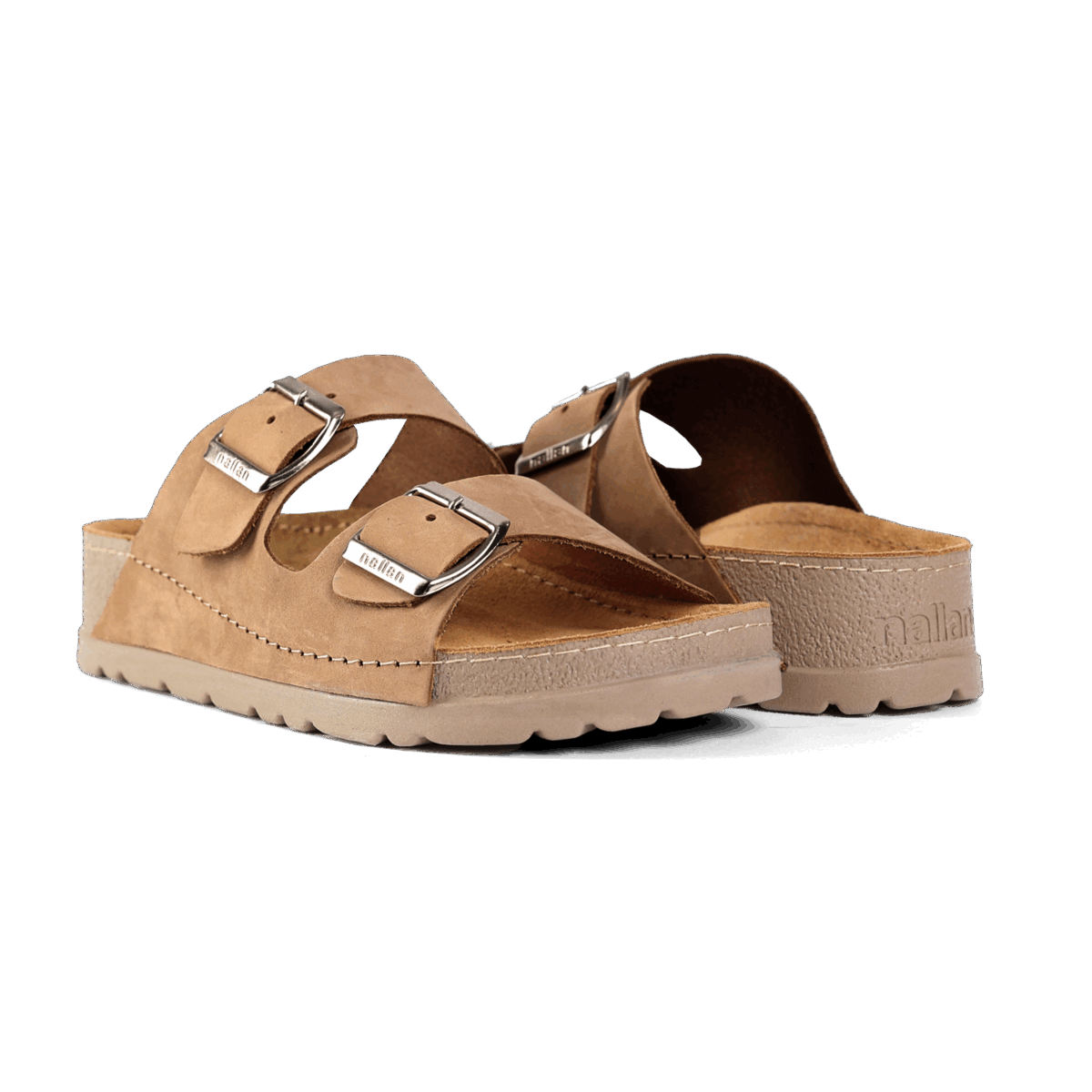 NALLAN Rubik Peanut women's two-strap slides – view 3