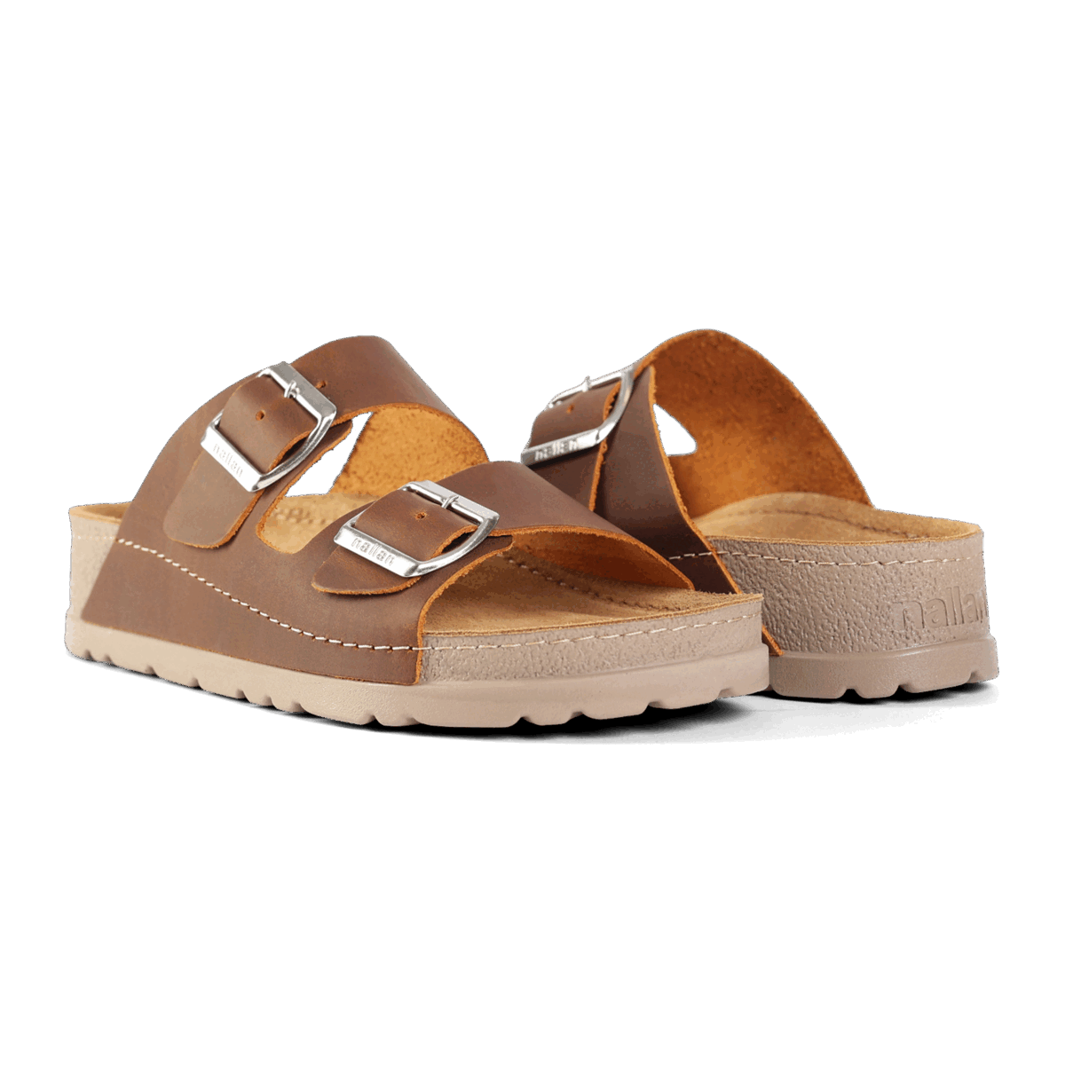 NALLAN Rubik Fudge women's two-strap slides – view 3