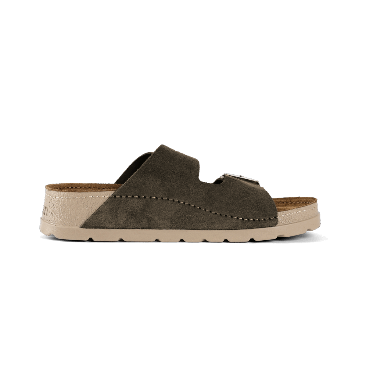 NALLAN Rubik Taupe men's two-strap slides – view 7