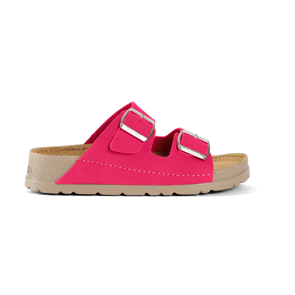NALLAN Rubik Dark Pink women's two-strap slides – view 6