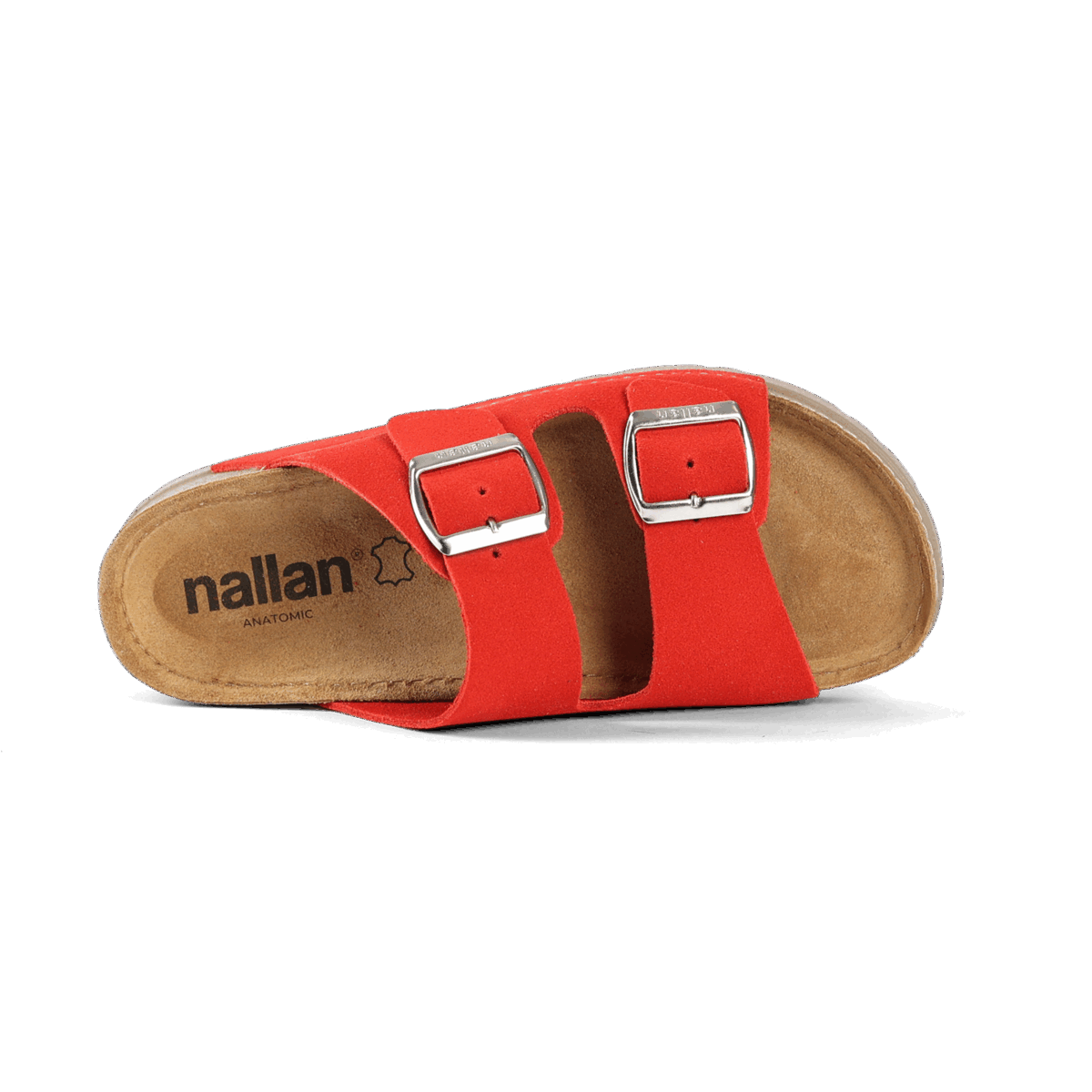 NALLAN Rubik Red Anatomic women's two-strap slides – view 4