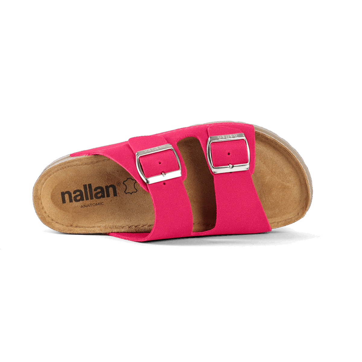 NALLAN Rubik Dark Pink women's two-strap slides – view 4