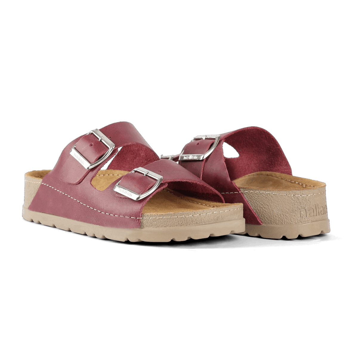 NALLAN Rubik Velvet women's two-strap slides – view 3