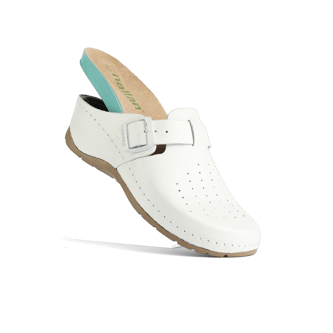 NALLAN Alba White women's clogs – view 7