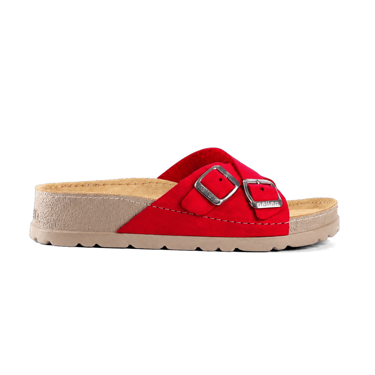 NALLAN Serena Red women's leather slides – view 7