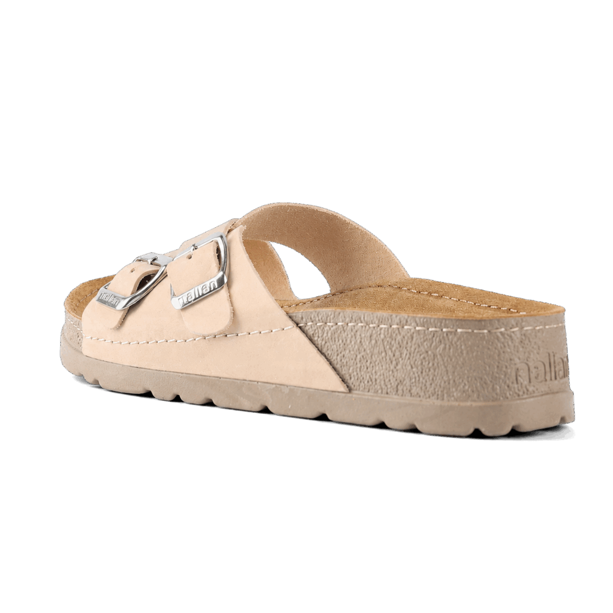 NALLAN Serena Beige women's leather slides – view 5