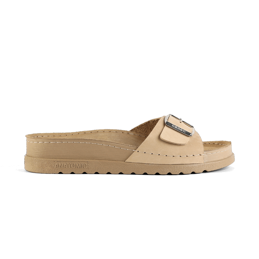 NALLAN Lura Cream women's buckle slides – view 6