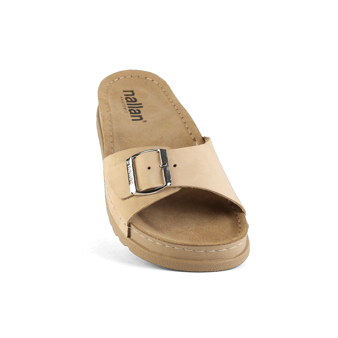 NALLAN Lura Cream women's buckle slides – view 8
