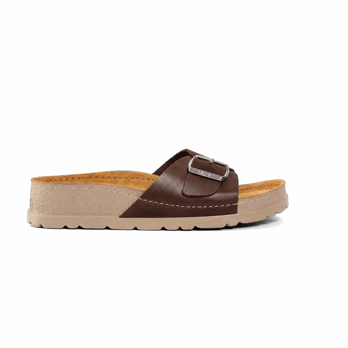 NALLAN Lura Brown women's buckle slides – view 6