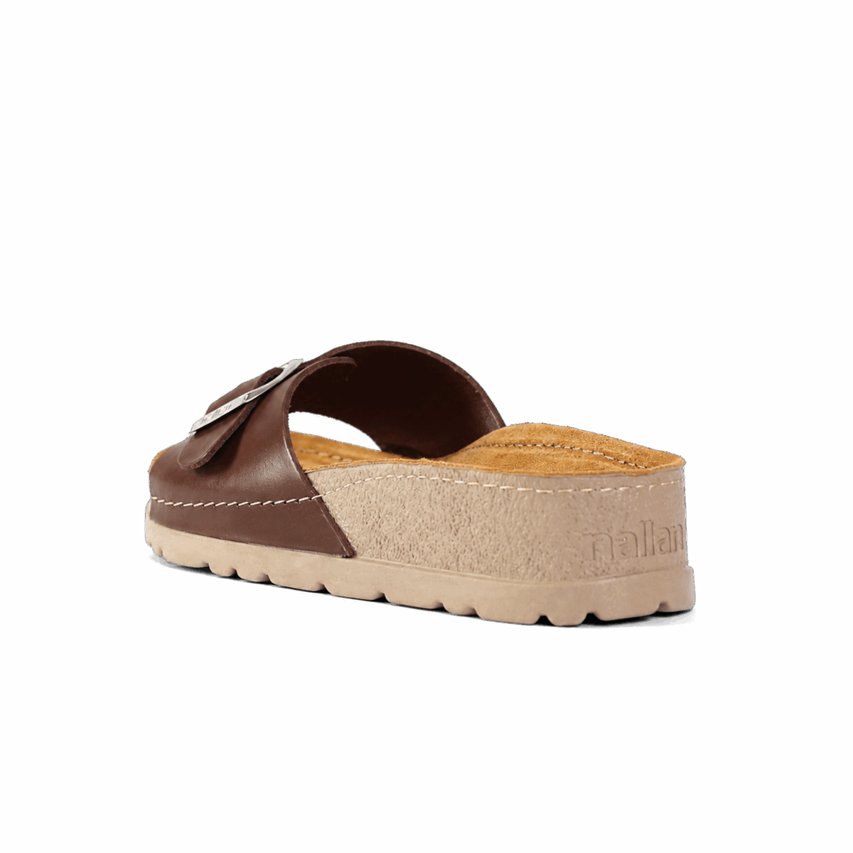 NALLAN Lura Brown women's buckle slides – view 5