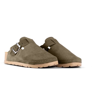 NALLAN Berlin Mocha closed-toe buckle clogs
