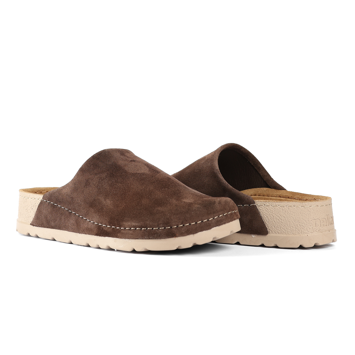NALLAN Copenhagen Brown suede work clogs – view 2