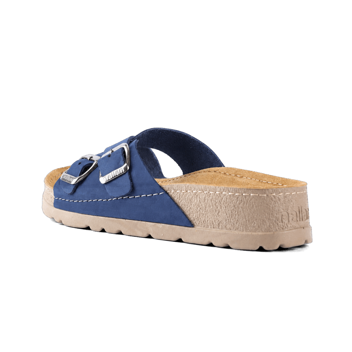NALLAN Serena Navy women's leather slides – view 5