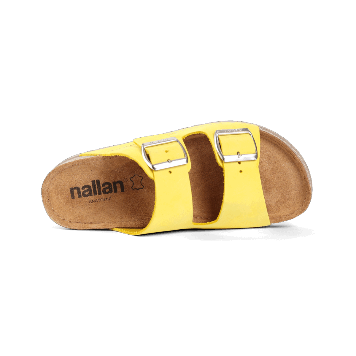 NALLAN Rubik Yellow women's two-strap slides – view 4