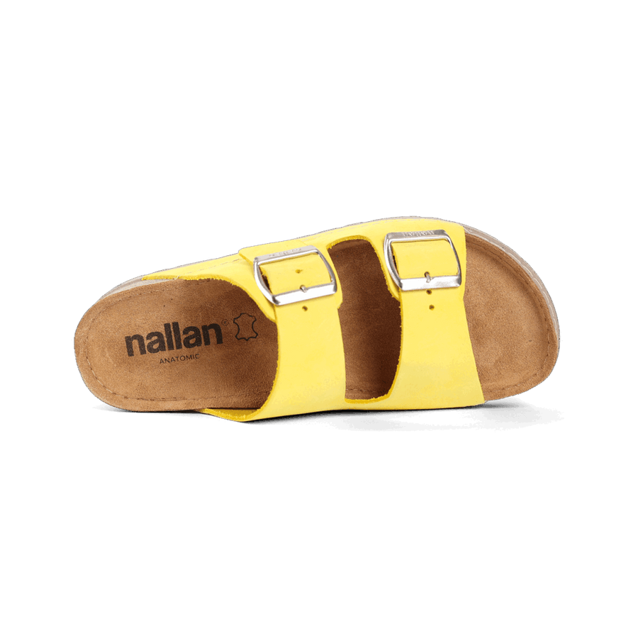NALLAN Rubik Yellow women's two-strap slides – view 4