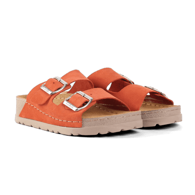 NALLAN Rubik Salmon women's two-strap slides
