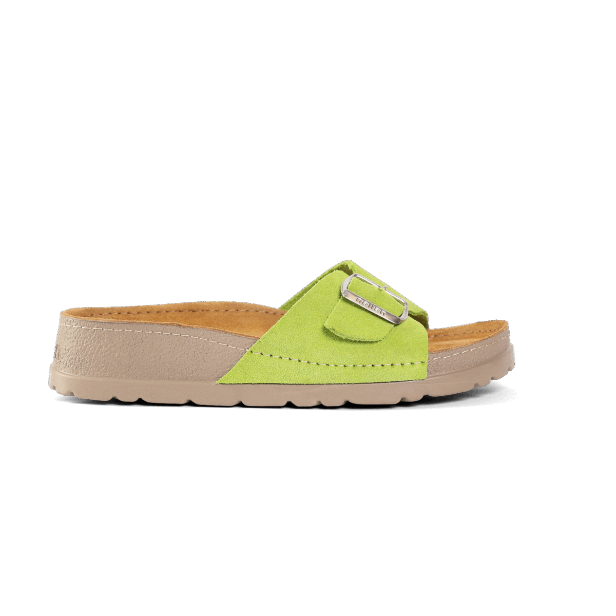 NALLAN Lura Lime women's buckle slides – view 6
