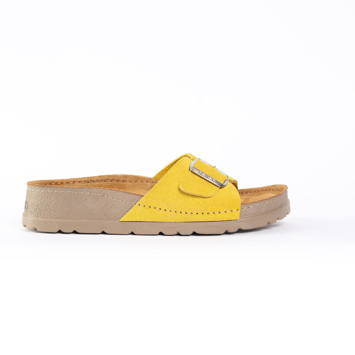 NALLAN Lura Dark Yellow women's buckle slides – view 6